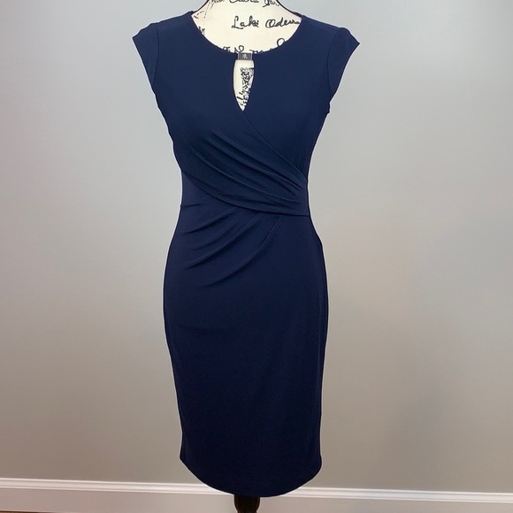 Lauren Ralph Lauren Wrap-Style Jersey Dress NWT - Picture 2 of 7